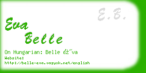 eva belle business card